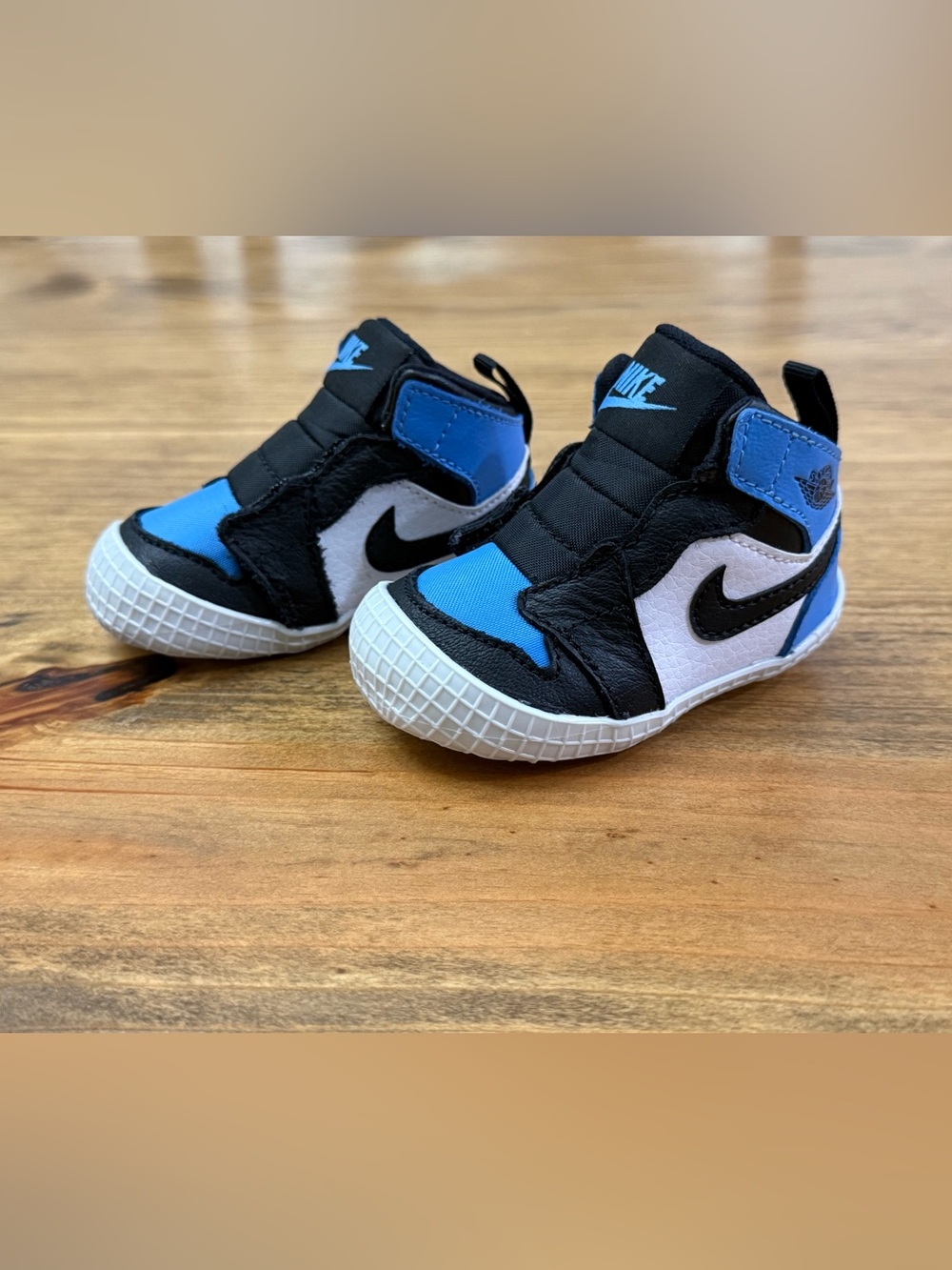 Air Jordan 1 ‘UNC Toe’ Blue Soft Sole Crib Shoes